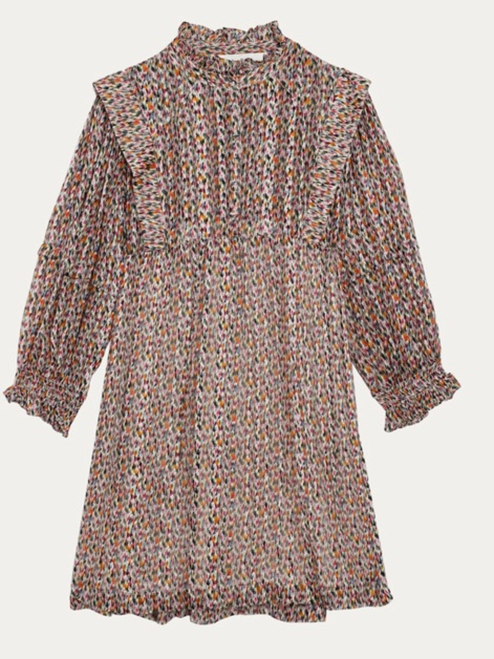 NWT. ba&sh. Silk Blend Metallic DEEP Dress. Size Small.
